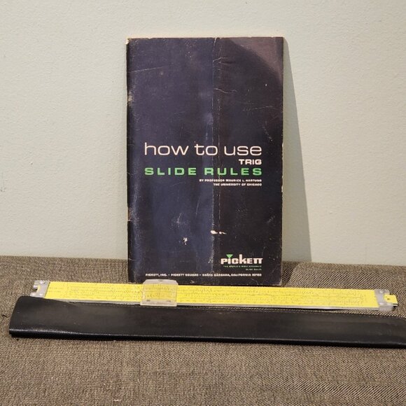 Vintage Pickett N902-ES Simplex Trig Slide Rule with slip case and manual - Picture 1 of 6